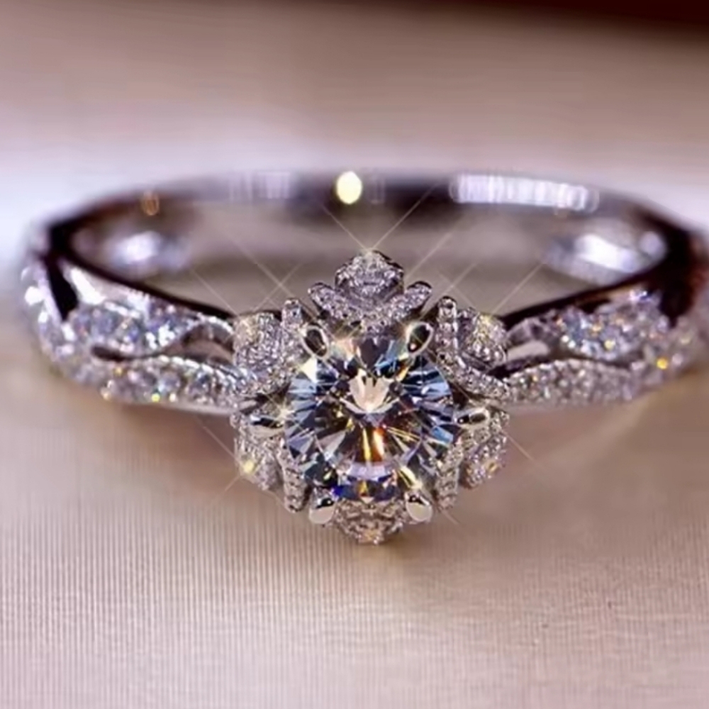 Trendy Cocktail Ring with Cubic Zirconia